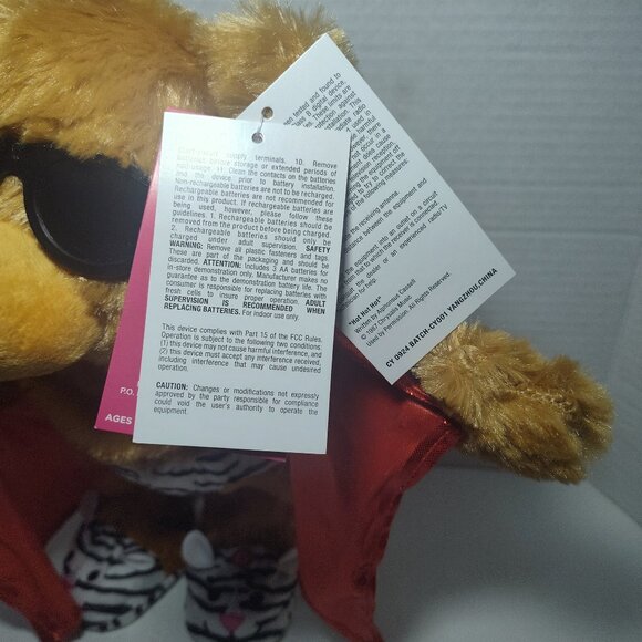 Gemmy Animated Flirty Valentine Singing Dance & Flashing Lover Bear Decor NWT - Picture 5 of 13